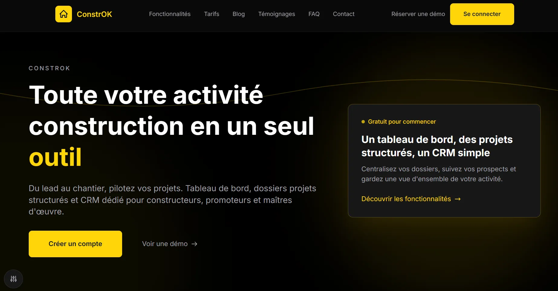 ConstrOK — Toute l’activité en un outil