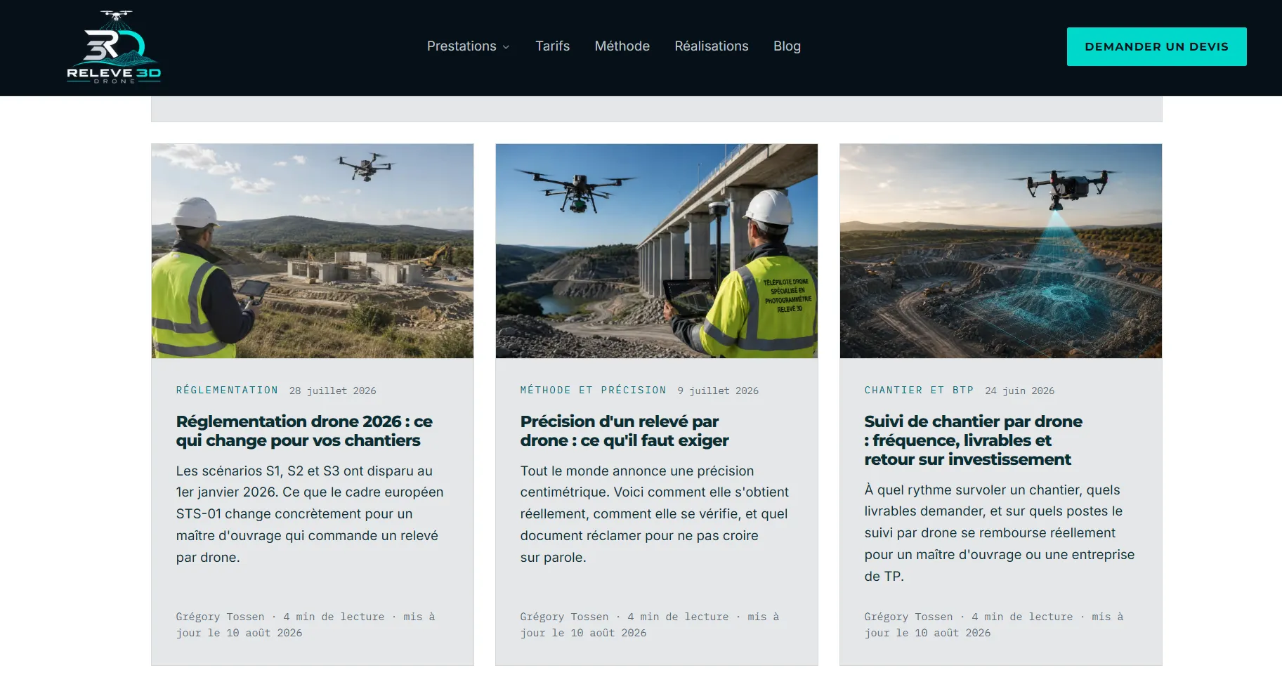 Site Relevé 3D par drone — Le blog SEO / GEO